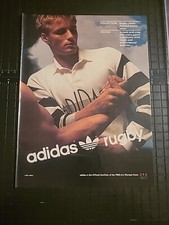 Adidas Rugby Vintage Print Ad 1987 8x11 Great To Frame  picture