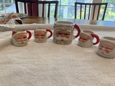 Five Vintage Japan Santa Mugs picture
