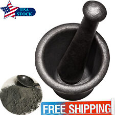 Cast Iron Mortar Pestle Rock Ore Crusher Large Size Pulverizer Assay Gold Mining picture