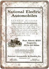 1901 National Vintage Automobile Ad Retro Look Metal Sign AM8446 picture