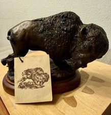 Vintage Chesapeake Bison Buffalo Sculpture Statue picture