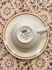 St REGIS Fine China CUP and SAUCER SET JAPAN White w Gold Trim Wedding Band picture