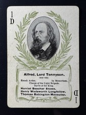 1897 Playing Card - Authors Alfred Lord Tennyson picture