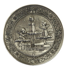 1981 Hudson Pewter Christmas Plate 6