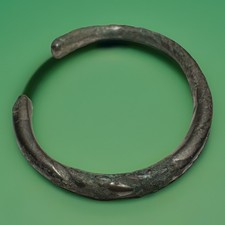 Ancient Bronze Bangle From Luristan Possibly Silver Washed Previous 1200-600BCE picture