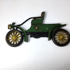 Sexton USA Metal Wall Hanging Plaque Vintage Car Green Black Gold Boys Room picture