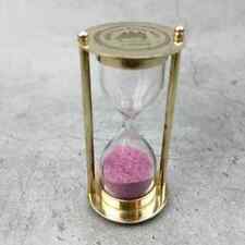 Vintage Royal Navy Glass Timer with Hourglass Brass Sand Timer for Modern Home picture