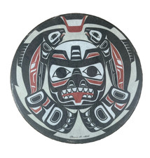 Pacific Northwest Coast Native Clarence A. Wells Haida Hand Drum picture