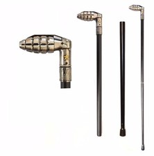 Hand Grenade Shaped Walking Stick Cane - US Military - Army Cane - Veterans Cane picture