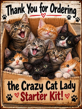 Crazy Cat Lady Starter Kit Box Fridge Magnet 802A picture