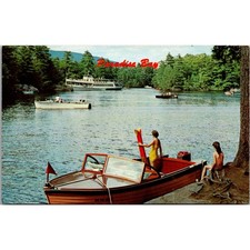 Paradise Bay On Lake George NY The MV Mohican Cruise Vintage Postcard SP9-6 picture
