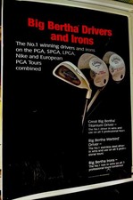 1997 Callaway Golf The Biggest Big Bertha Titanium Driver And Irons Lam. Poster picture
