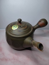 Tokoname Tose Nerikomi Kyusu Teapot Japanese Marbled Clay picture