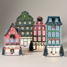 Anthropologie Emily Taylor Light Up Village House - Full 2026 4-Piece Set NIB picture