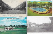 4 KANSAS Postcards - PARSONS / OTTAWA / FT. SCOTT / BURLINGAME Postcards picture