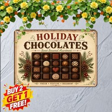 Finest Holiday Cookies Metal Sign Grandma Baking Kitchen Recipe Tin Plaque picture