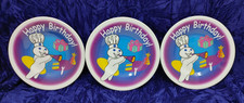 3 Vintage Pillsbury Doughboy Birthday Cake Plates