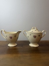 Homer Laughlin Eggshell Georgian sugar and creamer set  picture