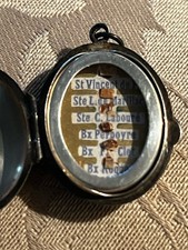 ANTIQUE Rare Sterling MULTI SAINT RELIQUARY~RELIC Silver Locket picture