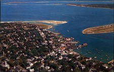 Edgartown MA Massachusetts Aerial Marthas Vineyard c1950-60s Vintage Postcard picture