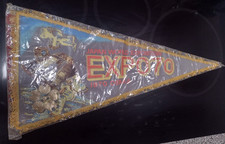 Vintage 1970 Expo 70 Osaka Japan Pennant Space Astronaut Apollo Moon Sealed 70s picture