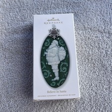 Hallmark Keepsake Believe in Santa Christmas Ornament Porcelain Dated 2010 picture