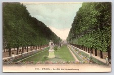 c1910 Paris Jardin du Luxembourg Gardens Statues Color Postcard 521 France picture