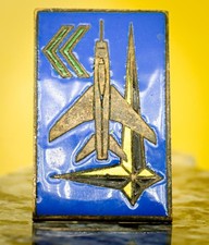Vintage A. Augis Lyon French Air Force Aviation Enamel Aircraft Badge Pin picture
