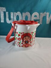 Tupperware Round Bucket Jug Container 5L / 5.2qt / 1.3gal Red Maria Doll Sale picture