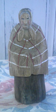 Old Witch/Lady Wood Carving, Swedish Folk Art late 1800's to early 1900's picture