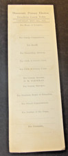 Super Rare 1908 Democratic Primary Ballot Greenbrier Co.  West Virginia picture
