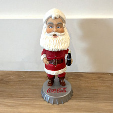Coca-Cola Santa Claus Collectible Bobblehead on Bottle Cap Base, 2002 picture
