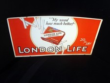 1925 London Life Cigarettes Cardboard Trolley Sign, Lorillard picture