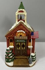 Lefton COLONIAL VILLAGE 1991 NORTHPOINT SCHOOL HOUSE 07960 - With Bell And Flag picture