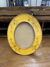 Vintage Bucklers Fifth Ave NY Hand Crafted Oval Enamel Floral Picture Frame 5x6 picture
