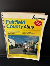 Vintage 1991 Hagstrom Fairfield County Atlas Connecticut Large Scale Map Spiral picture
