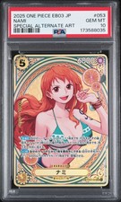 ONE PIECE JAPANESE EB03-EXTRA BOOSTER -ONE PIECE HEROINES EDITION- NAMI PSA 10 picture