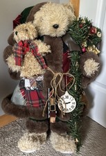 Vintage Grandeur Noel Collector's Edition Standing Christmas Bear Over 24” Tall picture