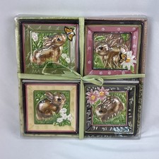 MWW Market Easter Woodland Sanctuary Mini Plates Set Of 4 Original Box  picture
