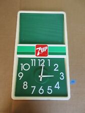 Vintage 7 Up Hanging Wall Clock Menu Board Sign Advertisement  A19 picture