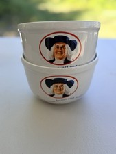 Vintage Quaker Oats Heavy oatmeal cereal bowl Warms You Heart & Soul 1999 2 pcs picture