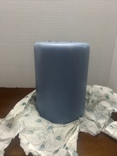 PartyLite Large 3-Wick Pillar Candle S6863 6 x 8 Large FRESHIA French Blue picture