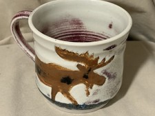 Beautiful Inside And Out Moose Cup Nice Pottery And Great Colors So Giftable picture
