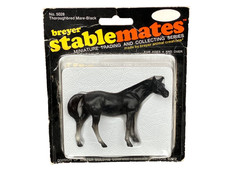 VTG 1976 BREYER STABLEMATES #5028 THOROUGHBRED MARE BLACK MINI HORSE MOC picture