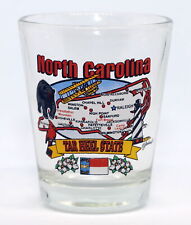 NORTH CAROLINA STATE ELEMENTS MAP SHOT GLASS SHOTGLASS picture