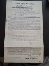 Vintage 1960 Actors Equity Contract Majority Of One Play Maurice Ottinger picture