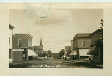 c1910 Main Street, Mosinee, Wisconsin - Vintage RPPC Postcard picture