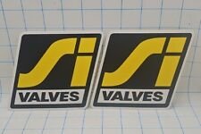 Vtg Ephemera racing Decals stickers SI Valves set of two 4.5