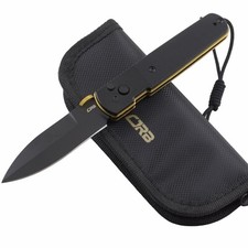 CJRB Locust Black Folding Knife Black G10 Handle Spear Point Blade picture