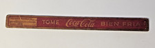 RARE Original 1950's SPANISH TOME COCA COLA Wooden Ruler ORIG 12 INCHES picture